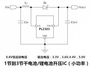 1節～3節干電池/鋰電池0.9V升壓5V-PL2303