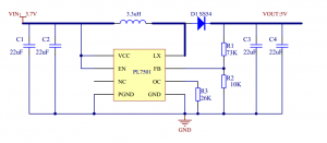 3V，3.3V，3.7V升壓6V，輸出1.5A的升壓IC-PL7501