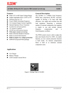 XL4001E1  2A 150kHz 40V 降壓DC/DC轉(zhuǎn)換器，帶恒流環(huán)路
